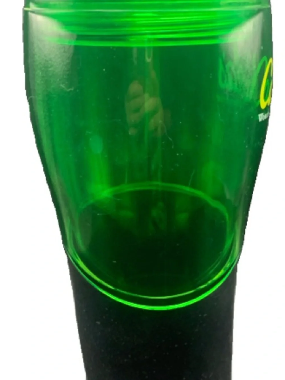New NOS Cabela's World's Foremost Outfitter Travel Mug Tumbler Green Black